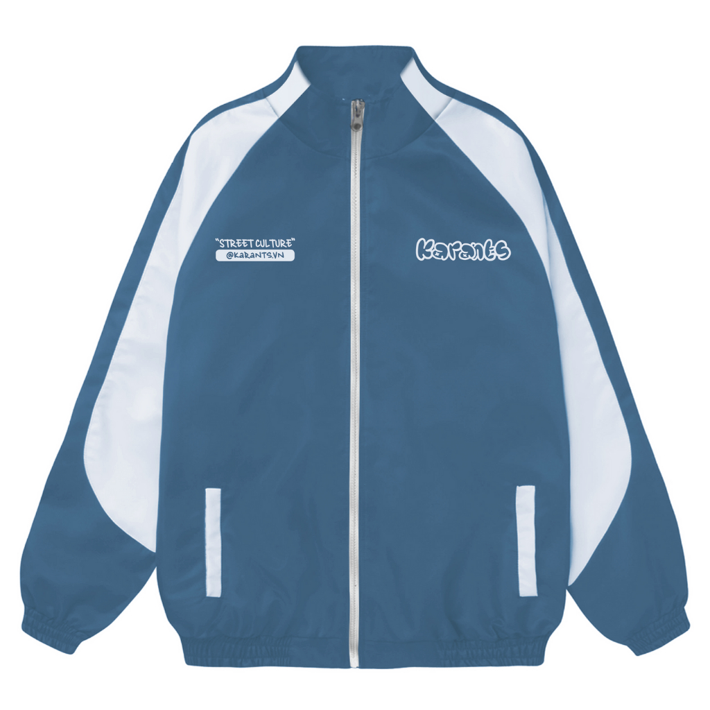 Áo Khoác Gió Unisex Nam Nữ Karants Design Studio Jacket New Collection Blue - AK05