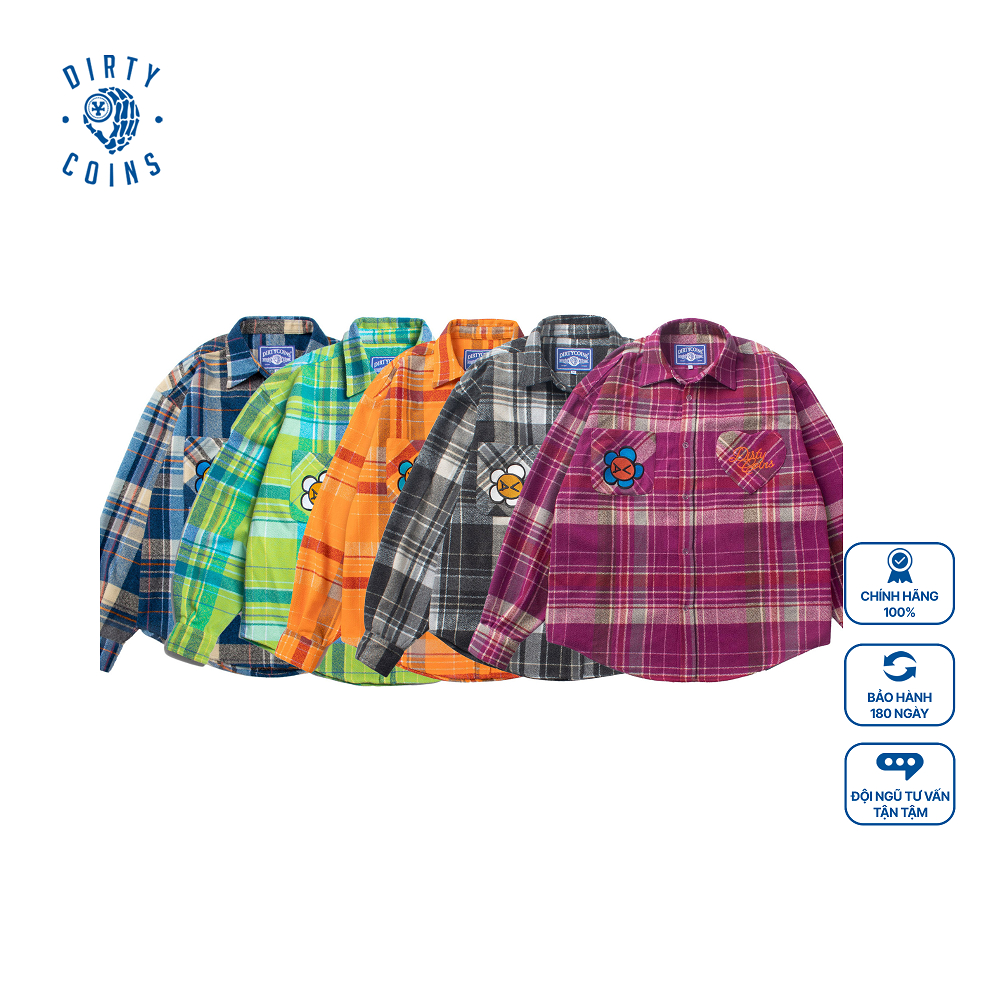 Áo Khoác DirtyCoins Love Flannel Jacket