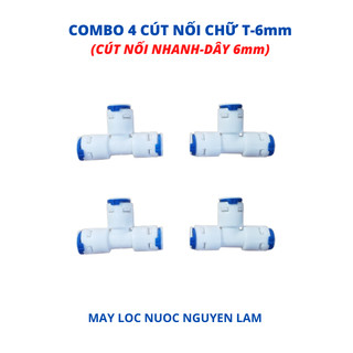 Cút Nối Chữ T Dây 6mm (Dùng Cho Máy Lọc Nước - Máy Phun Sương)