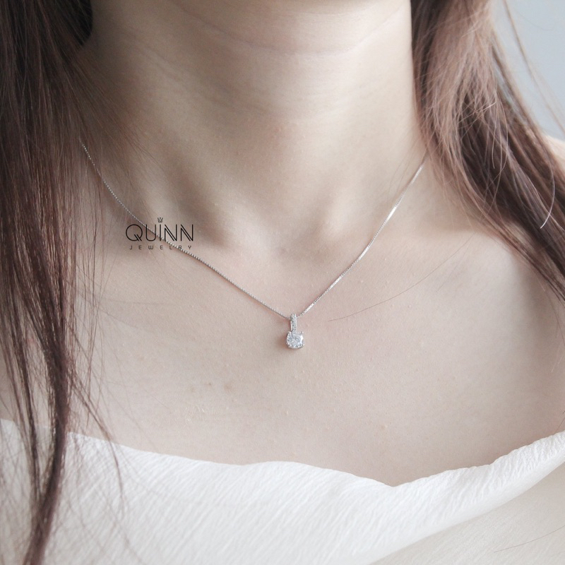 Dây chuyền Ciara, dây chuyền bạc nữ 1 viên đá nhỏ xinh