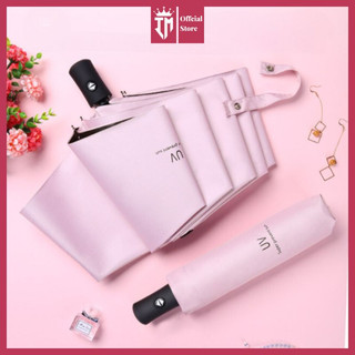 Ô cầm tay gấp gọn mini, Dù chống tia UV bằng vải cao cấp che nắng mưa màu sắc sang trọng IMA