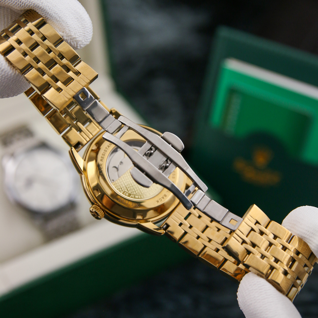 Đồng Hồ Nam Cơ RL Dây Thép Không Gỉ Cao Cấp - Đính Đá Nhân Tạo - Bảo Hành 24 Tháng