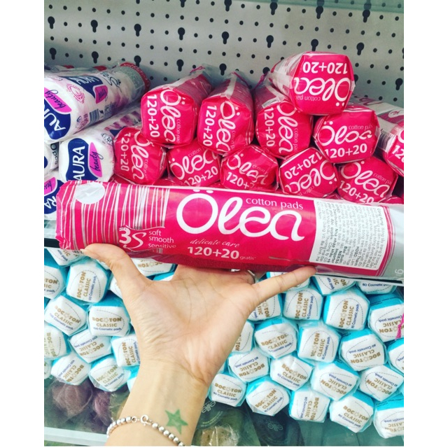 Bông tẩy trang Olea cotton pad 140 miếng