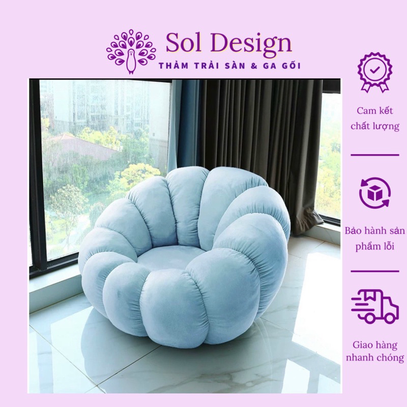 Ghế Sofa Thư Giãn Trang Trí Phòng Khách Phòng Ngủ Hình Bông Hoa, Ghế Lười Tựa Lưng Đệm Bông Hình Bông Hoa