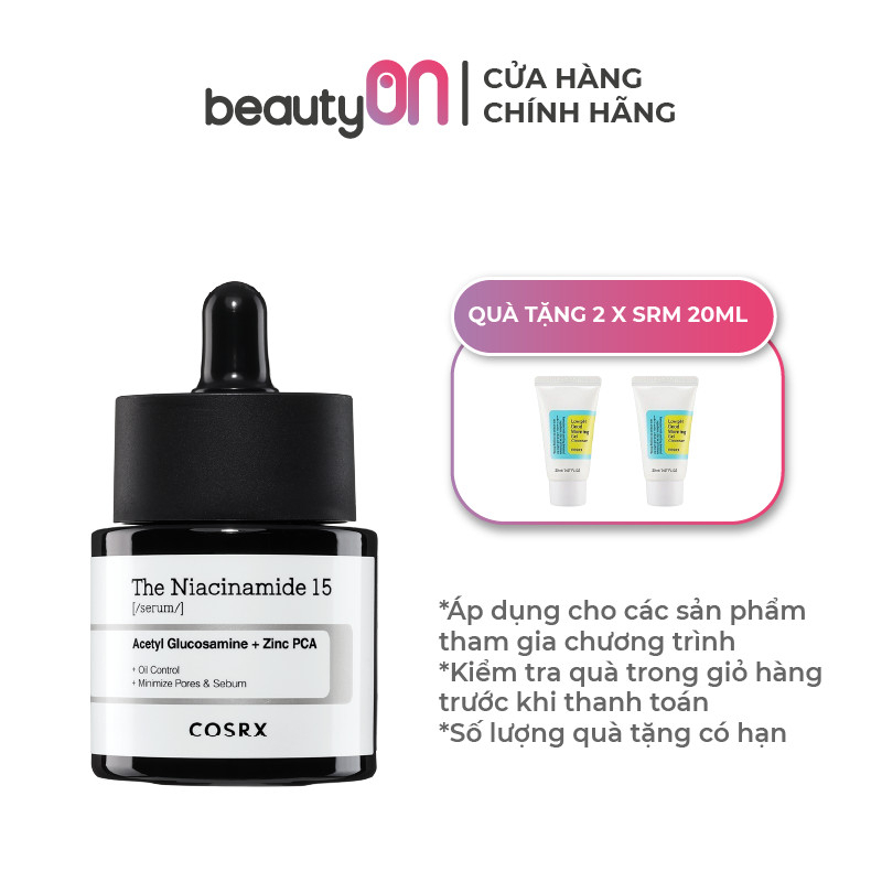 Tinh Chất Niacinamide 15% Chăm Sóc Da Mụn Toàn Diện COSRX The Niacinamide 15 Serum