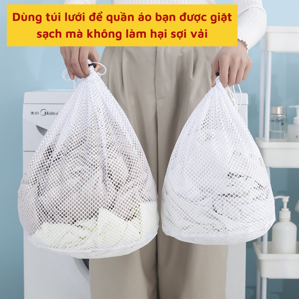 Túi lưới dây rút đựng quần áo đồ lót trong máy giặt túi giặt bảo quản quần áo tiện lợi giúp bảo vệ quần áo khi giặt | BigBuy360 - bigbuy360.vn
