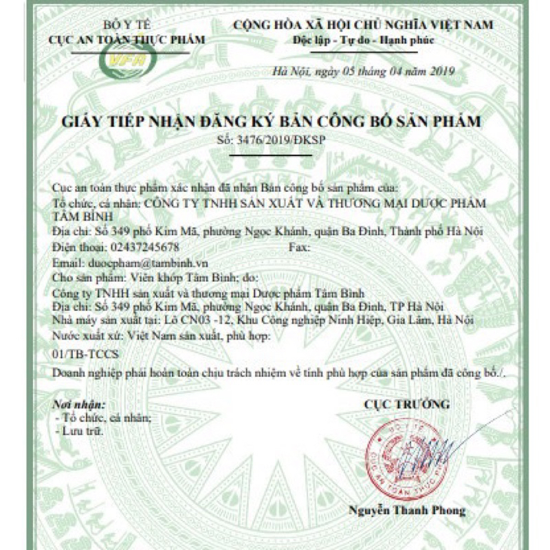 Viên khớp Tâm Bình - Thoái hoá khớp, viêm khớp