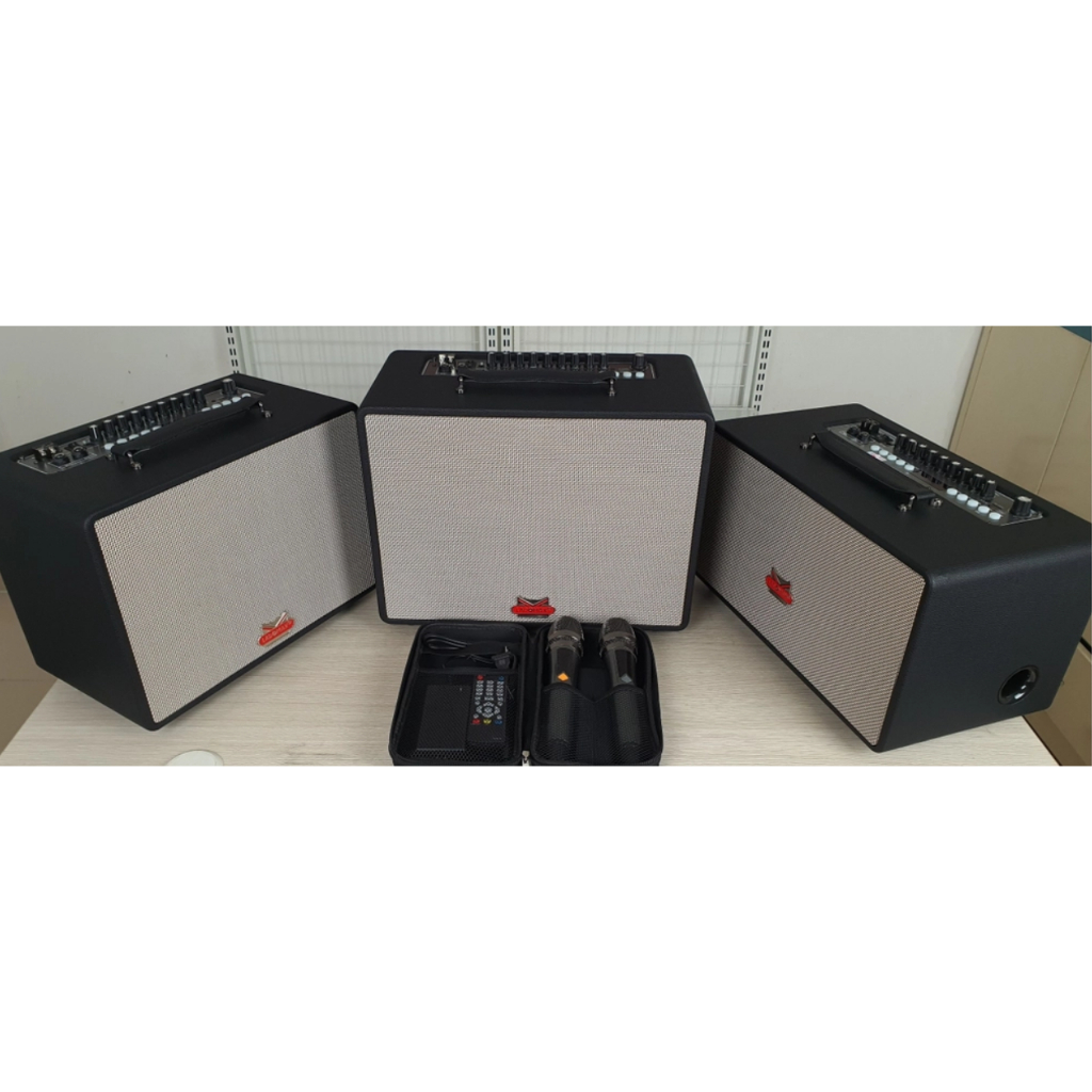 Loa Karaoke xách tay Ladomax X-120 | Công suất 150W, Bluetooth 5.0, Bass 20cm, Pin 6h,Tặng kèm 2 Micro UHF không dây