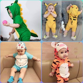 Bộ body hình thú đáng yêu cho bé từ 4-15kg chất cotton mềm mịn co dãn thấm hút mồ hôi rất tốt