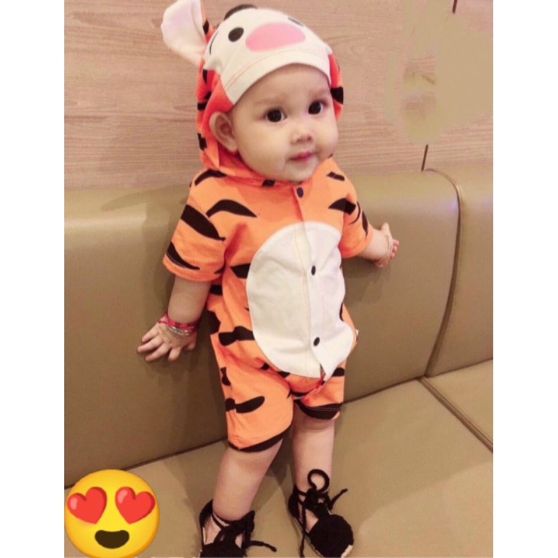 Bộ body hình thú đáng yêu cho bé từ 4-15kg chất cotton mềm mịn co dãn thấm hút mồ hôi rất tốt