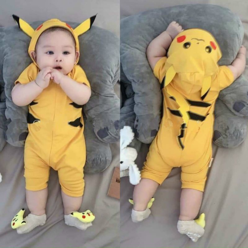 Bộ body hình thú đáng yêu cho bé từ 4-15kg chất cotton mềm mịn co dãn thấm hút mồ hôi rất tốt