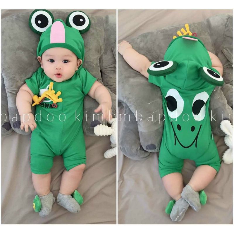 Bộ body hình thú đáng yêu cho bé từ 4-15kg chất cotton mềm mịn co dãn thấm hút mồ hôi rất tốt