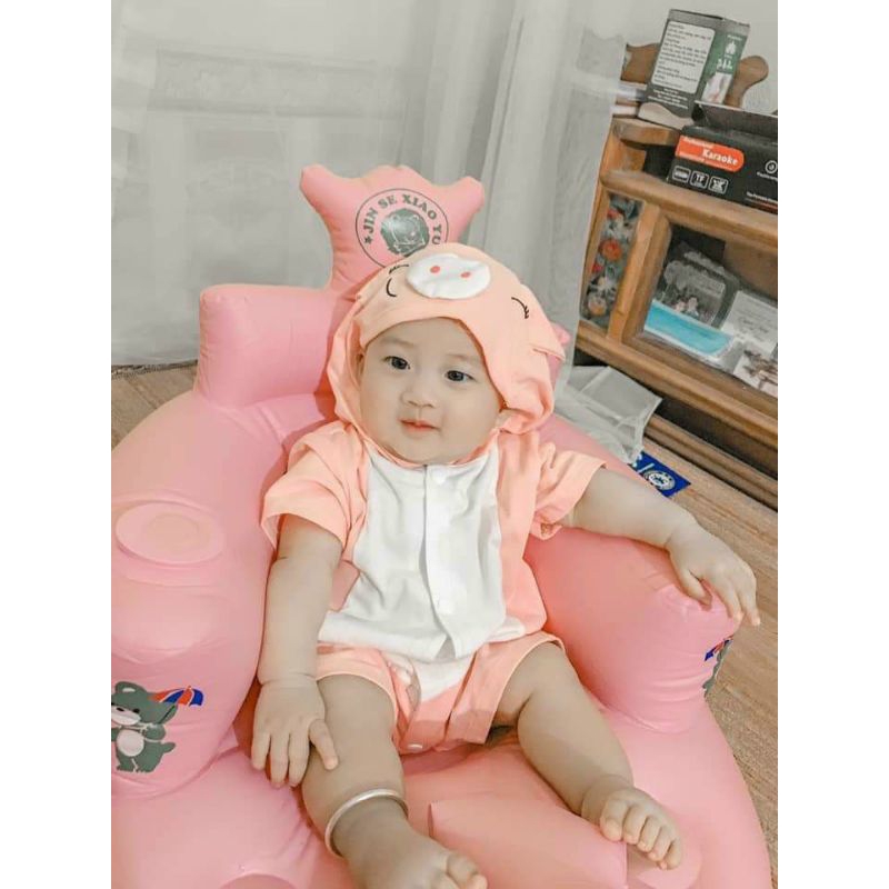 Bộ body hình thú đáng yêu cho bé từ 4-15kg chất cotton mềm mịn co dãn thấm hút mồ hôi rất tốt