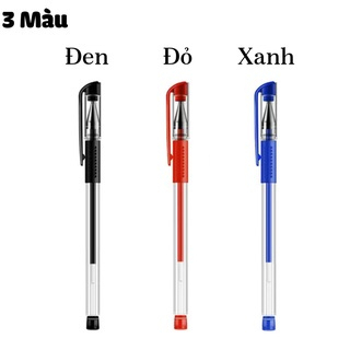 Bút bi nước đen / xanh / đỏ -  bút bi nước ngòi 0.5mm - set 10 cái - bút mực gel giá rẻ - HIKOMA STORE