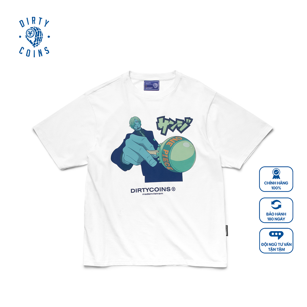 Áo thun DirtyCoins x One Piece Sanji T-shirt - White