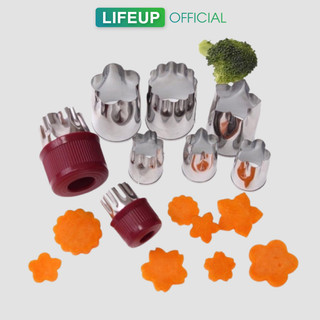 Bộ dụng cụ cắt tỉa hoa quả 8 món bằng inox - lifeup