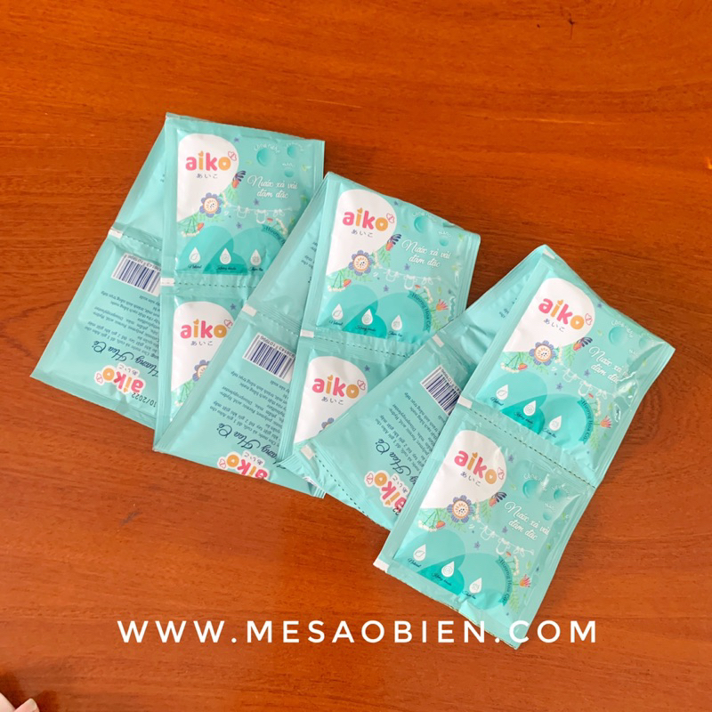 Dây 12 gói nước xả vải cho bé AIKO