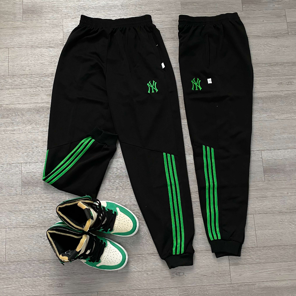 Quần dài thể thao nam nữ sọc gối bo chất poly co giãn - TN Clothes