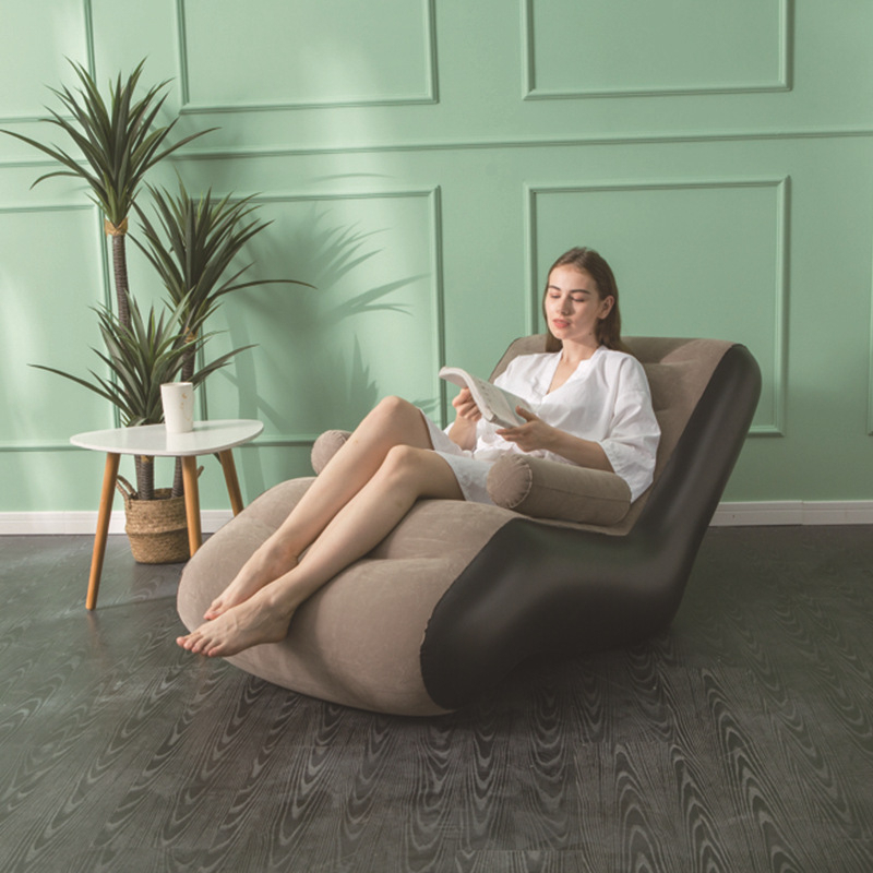 Ghế sofa hơi tặng kèm bơm điện, Đệm hơi cao cấp chính hãng Senyoubao, chất liệu cao cấp PVC phủ nhung mềm mại