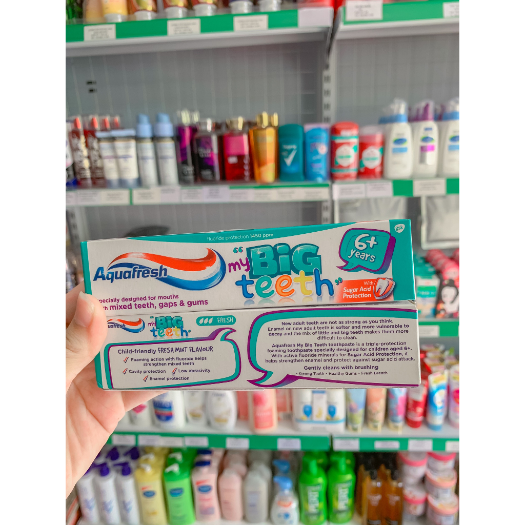 Kem Đánh Răng Trẻ Em Aquafresh Big Teeth 6 tuổi