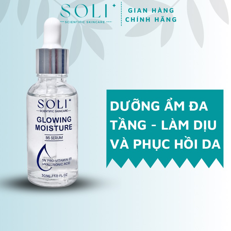 Tinh chất  cấp nước dưỡng ẩm Soli Pro-vitamin B5 5% + Hyaluronic Acid  30ml