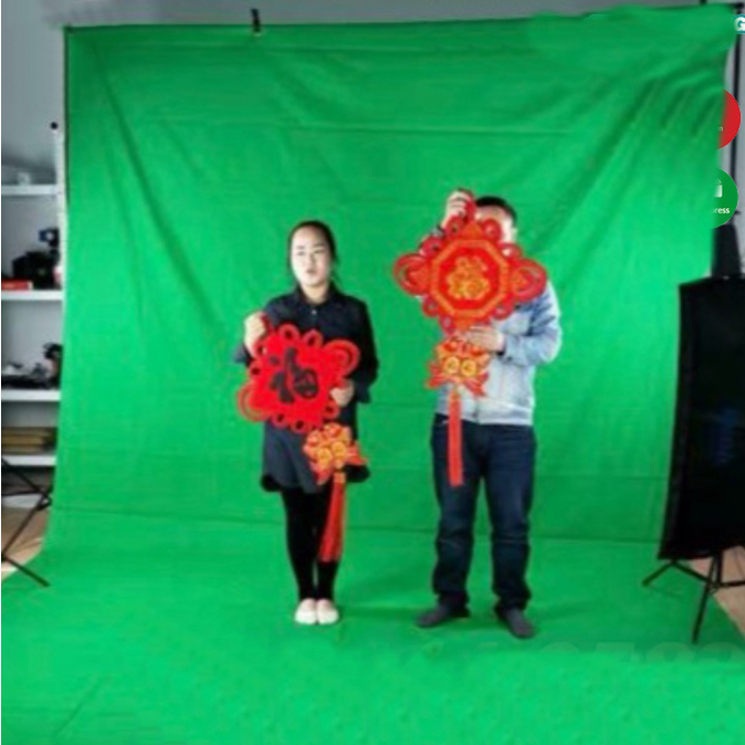 Phông vải xanh lá tách nền dành cho studio chất Cotton Muslin Cao cấp - Green chroma key - Phông xanh tách hình