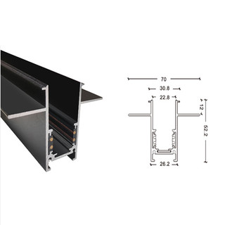 Thanh ray nam châm lắp âm 1 mét 1,5 mét trần điện 48V cao cấp an toàn khi sử dụng