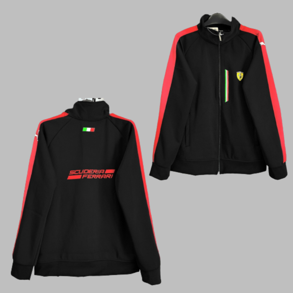 Áo khoác thể thao Umi logo FERARI,  chất dày dặn, 2 màu đen trắng dành cho nam và nữ form chuẩn i hình M8 Bico