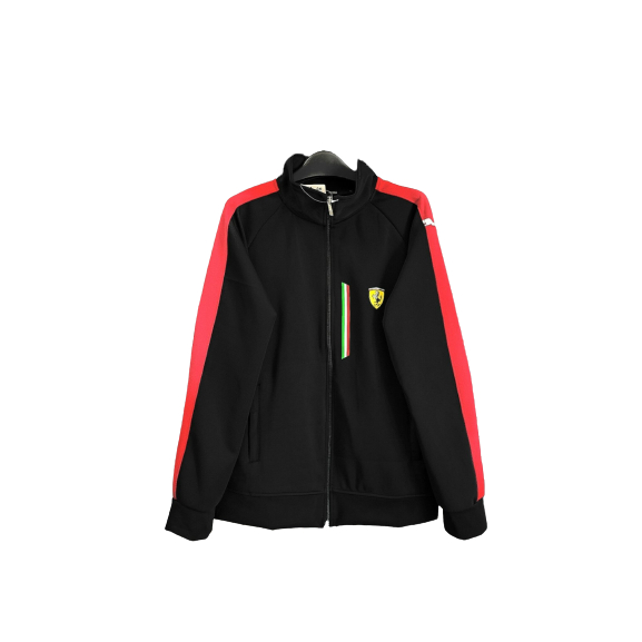 Áo khoác thể thao Umi logo FERARI,  chất dày dặn, 2 màu đen trắng dành cho nam và nữ form chuẩn i hình M8 Bico