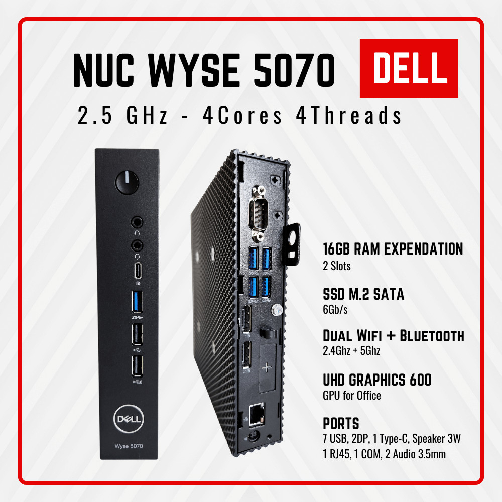 Máy tính để bàn – Máy chủ Server – Mini PC – Dell Wyse 5070 Thin Client – Like new 95%