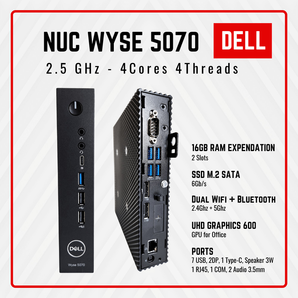 Máy tính để bàn – Máy chủ Server – Mini PC – Dell Wyse 5070 Thin Client – Like new 95% | BigBuy360 - bigbuy360.vn