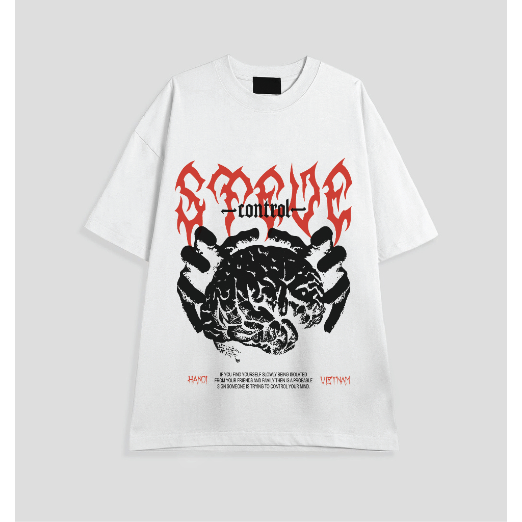 Áo thun tay lỡ ControlYourMind Unisex nam nữ Cotton 100% oversize form rộng local brand STEVE