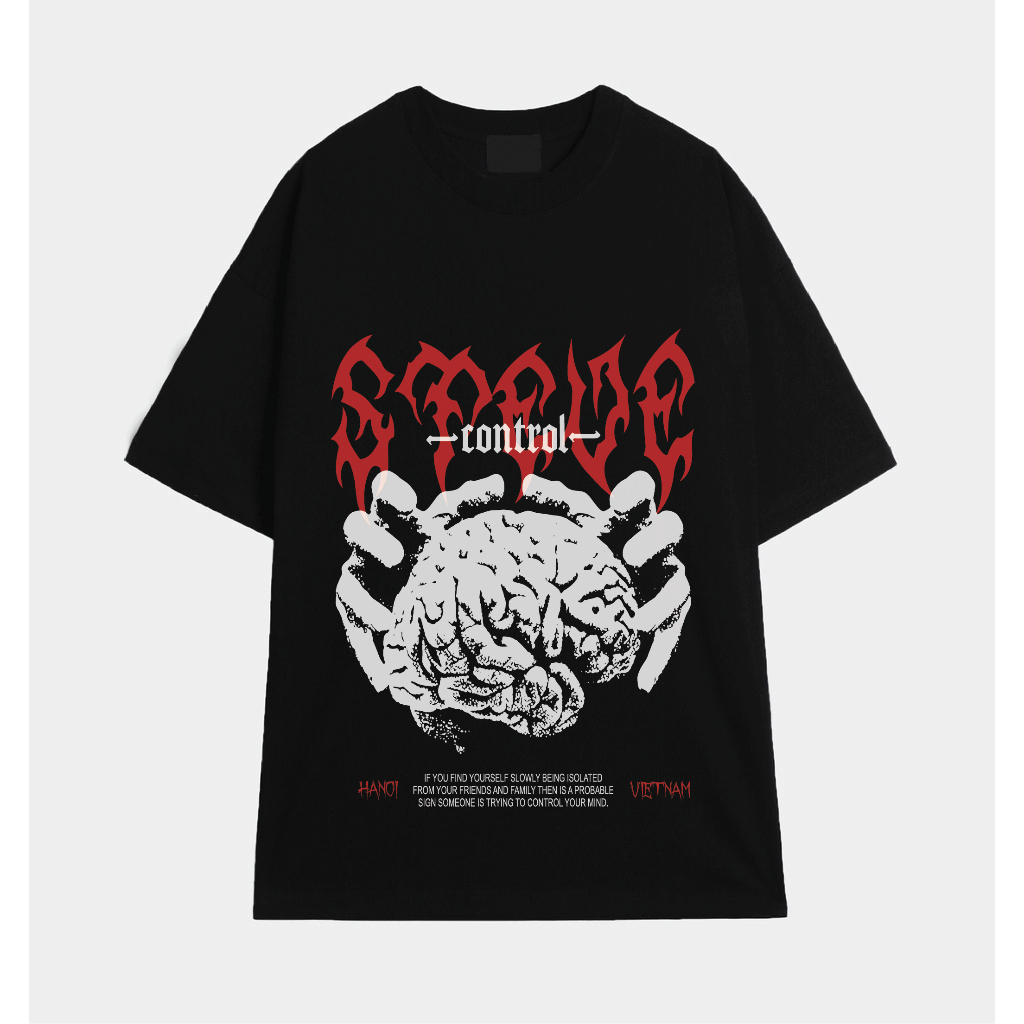 Áo thun tay lỡ ControlYourMind Unisex nam nữ Cotton 100% oversize form rộng local brand STEVE