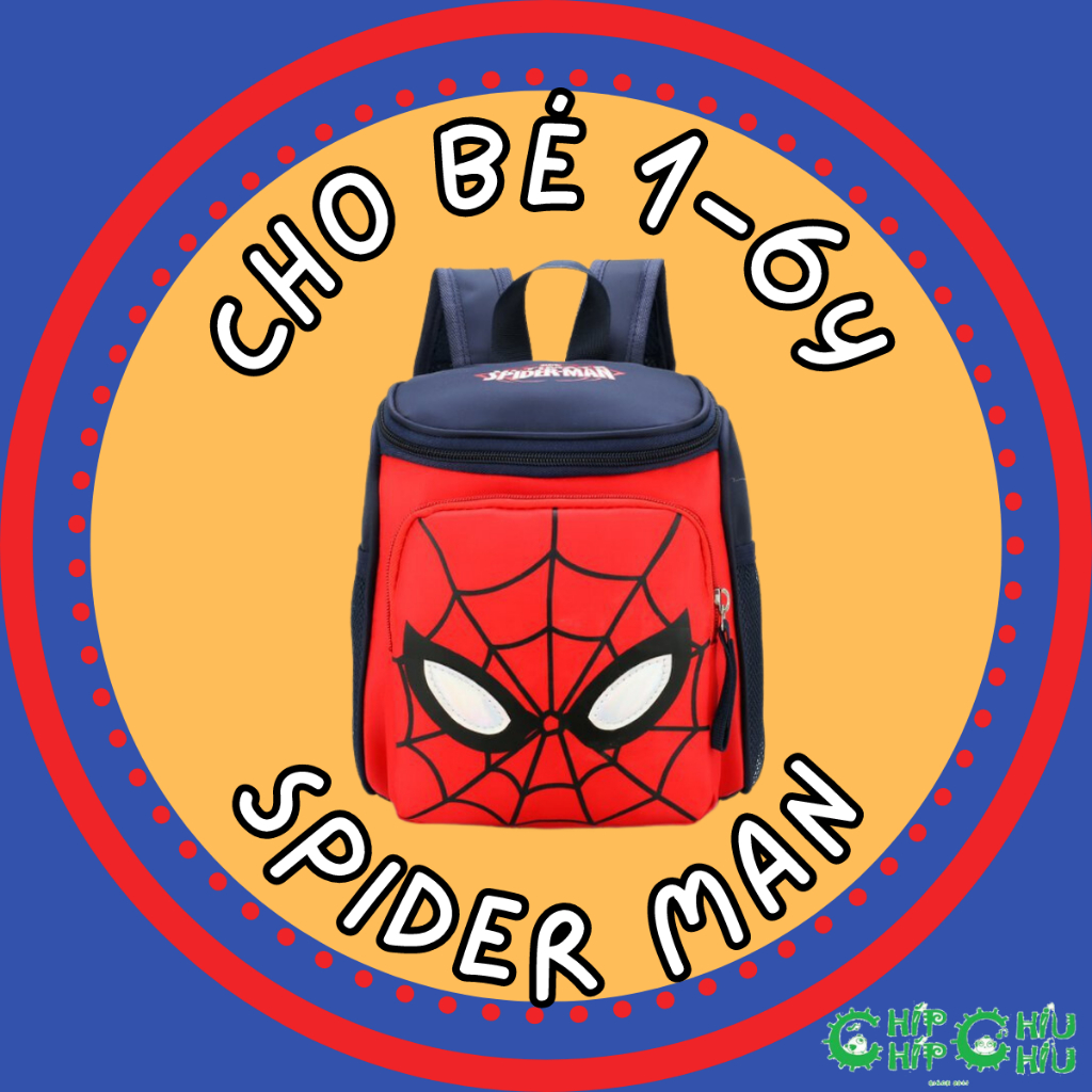 Balo người nhện Spiderman cho bé mẫu giáo mẫu 04 - Chíp Chíp Chiu Chiu