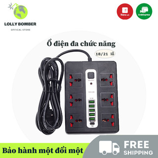 Ổ cắm,với usb ổ cắm kèm dây-ổ cắm điện chống giật,cổng type c thế hệ mới và usb 5v sạc nhanh dây dài 2m