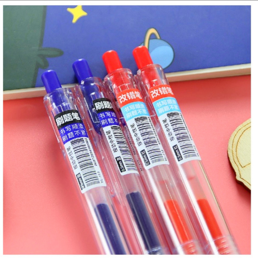 Bút gel nước mực xanh đen đỏ, Bút bi viết đều mực có ruột thay thế tiện dụng phụ kiện văn phòng phẩm