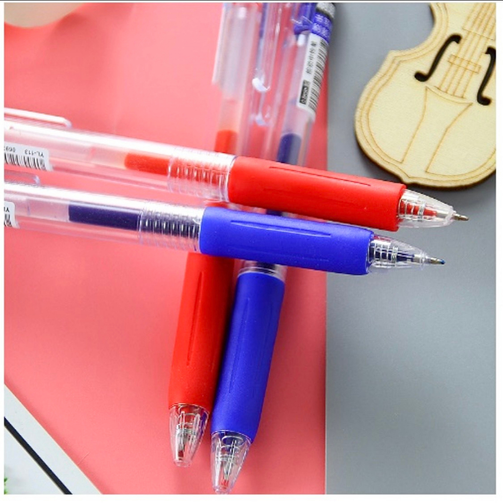 Bút gel nước mực xanh đen đỏ, Bút bi viết đều mực có ruột thay thế tiện dụng phụ kiện văn phòng phẩm