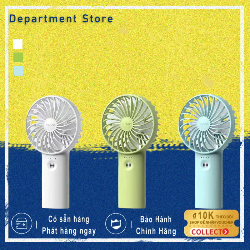 Quạt Sạc Tích Điện Mini Cầm Tay Có Thể Đặt Bàn Yoobao F3 3000có Thể Chạy 15 Giờ Liên Tục