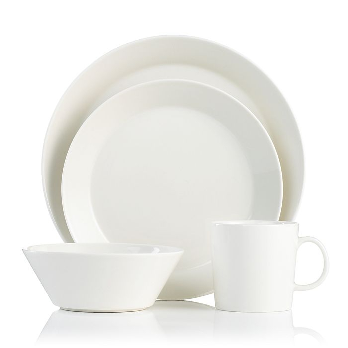 Bát đĩa sứ Teema Iittala Phần Lan cao cấp màu trắng