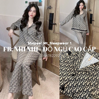 Pyjama dài hoạ tiết quảng châu cao cấp mã 2022-1229