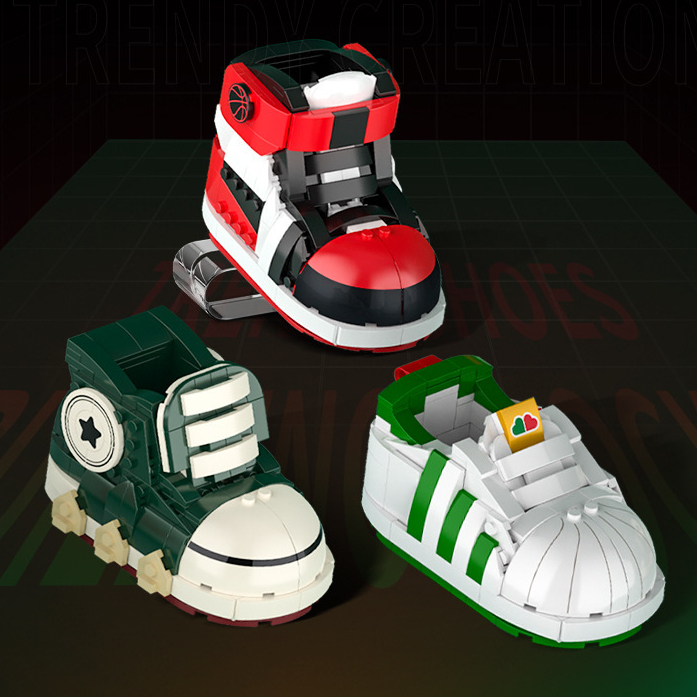Đồ Chơi Lắp Ráp Kiểu Lego Mô Hình Ống Đựng Bút Giày Sneaker