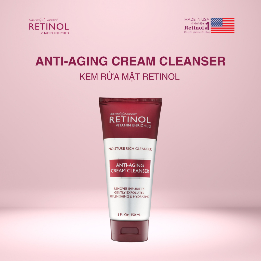 Kem rửa mặt Retinol Anti Aging Cream Cleanser 150ml - Retinol