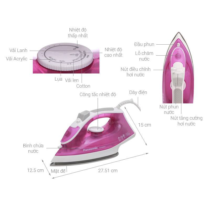 Bàn Là Hơi Nước Panasonic NI-M250T bảo hành 12 tháng - KS home