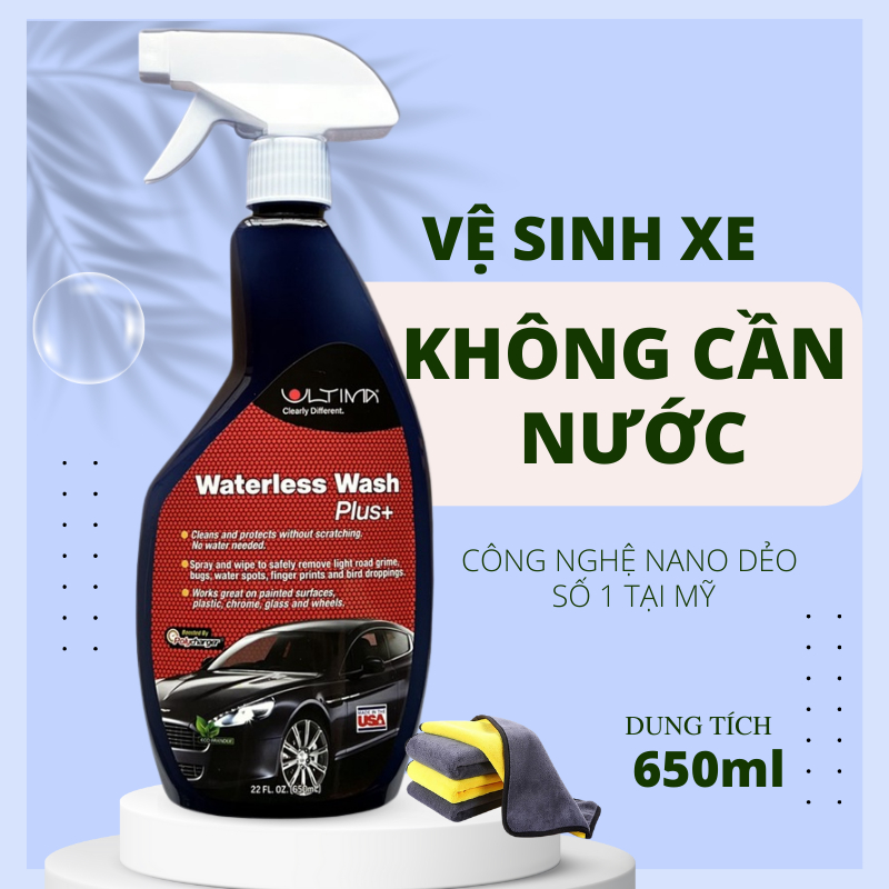 Chai xịt vệ sinh kính, xe ô tô Ultima công nghệ nano dẻo số 1 tại Mỹ, rửa xe không cần nước
