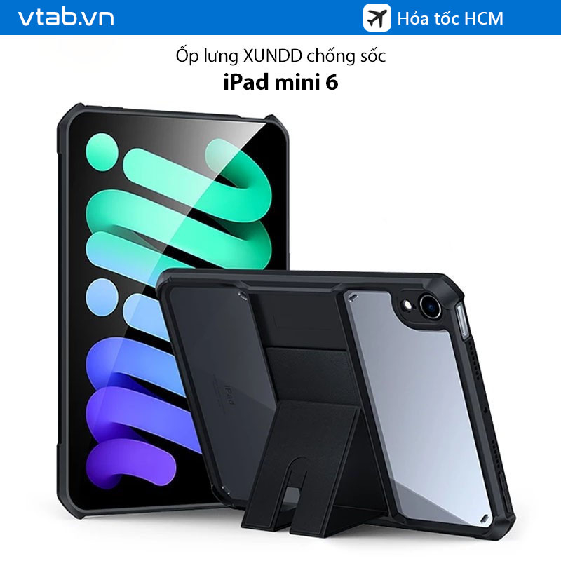 Ốp lưng XUNDD iPad mini 6 Chống sốc, Mặt lưng chân đế