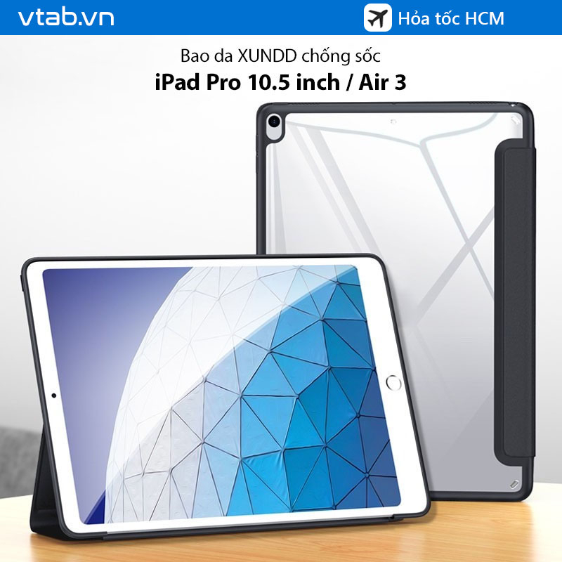 Ốp lưng XUNDD iPad Pro 10.5 inch / Air 3 Chống sốc, Kiểu bao da, Mặt lưng trong