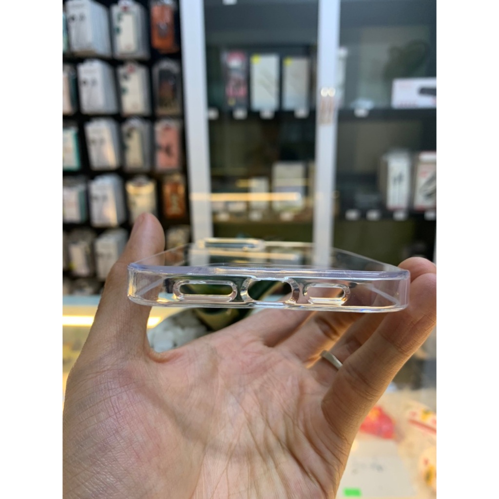 Ốp lưng iphone trong suốt chống ố, chất liệu lưng meka cứng, viền TPU dẻo, các góc có gờ chống sốc-Hiếu Hiền Mobile