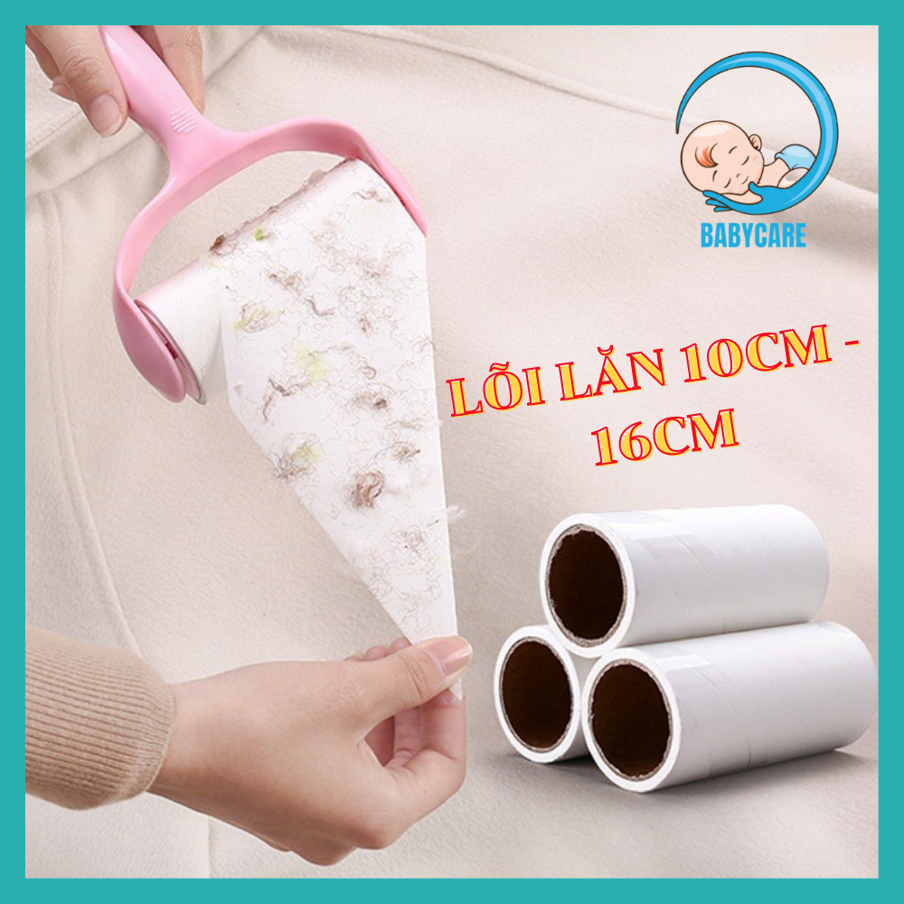 Lõi Lăn Bụi Làm Sạch Quần Áo, Ga Giường, Lông Thú Loại 10cm/16cm - Lõi 60 Tờ Dự Phòng Thay Thế Cho Cây Lăn Bụi