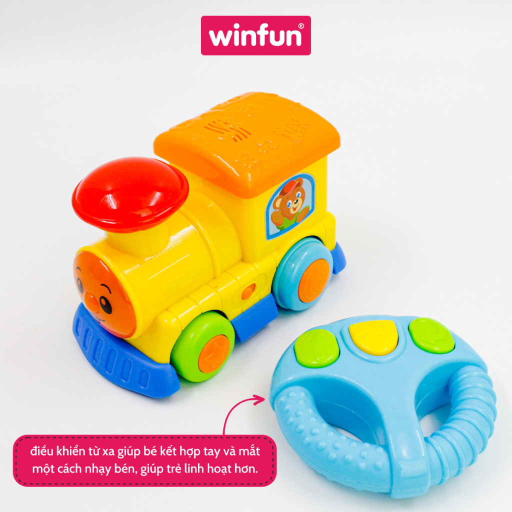 Đồ chơi đầu tàu hoả phát nhạc có điều khiển từ xa Winfun 1156