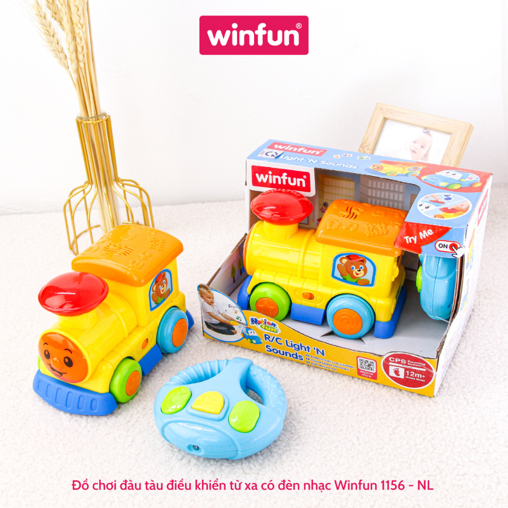 Đồ chơi đầu tàu hoả phát nhạc có điều khiển từ xa Winfun 1156